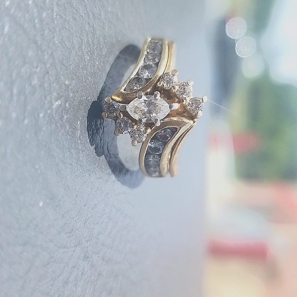 1 ct diamond ring set